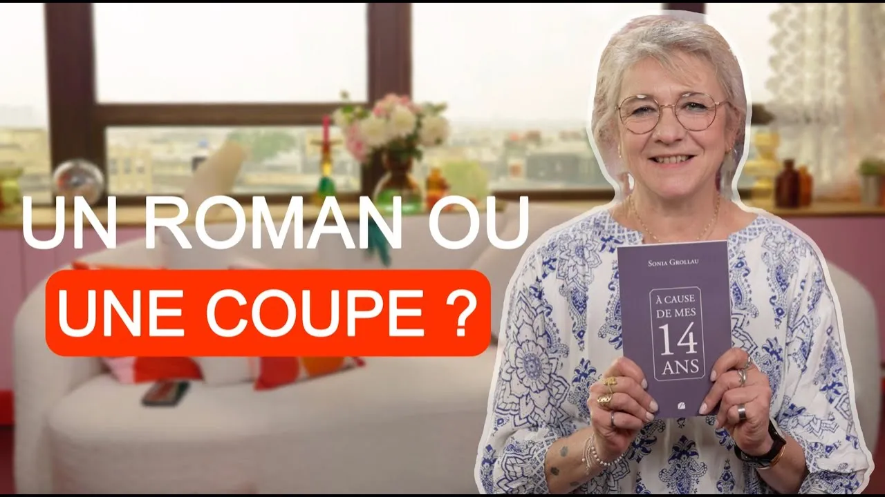 Sonia est toiletteuse canin. Même si elle lisait et écrivait beaucoup enfant, elle n'imaginait pas vivre de l'écriture parce qu'elle faisait beaucoup de fautes d'orthographe. Elle a été mariée une première fois et écrivait en cachette de son mari qui ne la prenait pas au sérieux. C'est grâce aux encouragements de son deuxième mari qu'elle a osé envoyer son livre à des éditeurs. Son livre " à cause de mes 14 ans" est un fiction totale. Elle raconte le viol de la protagoniste de 14 ans. Sonia se glisse dans la peau de tous ses personnages et petit à petit, le roman se construit.