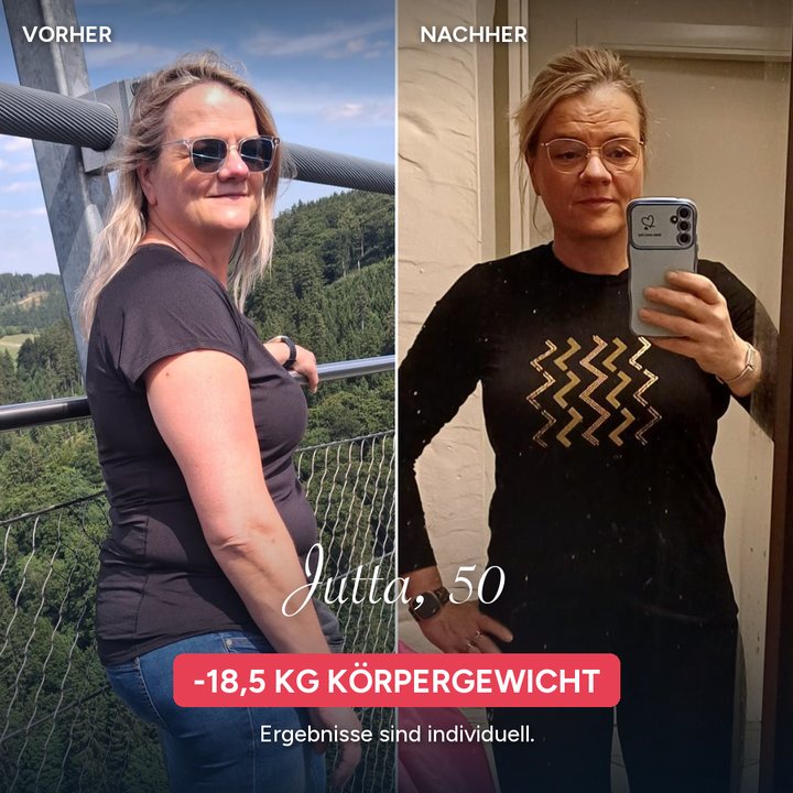 Jutta, 50, vorher und nachher
