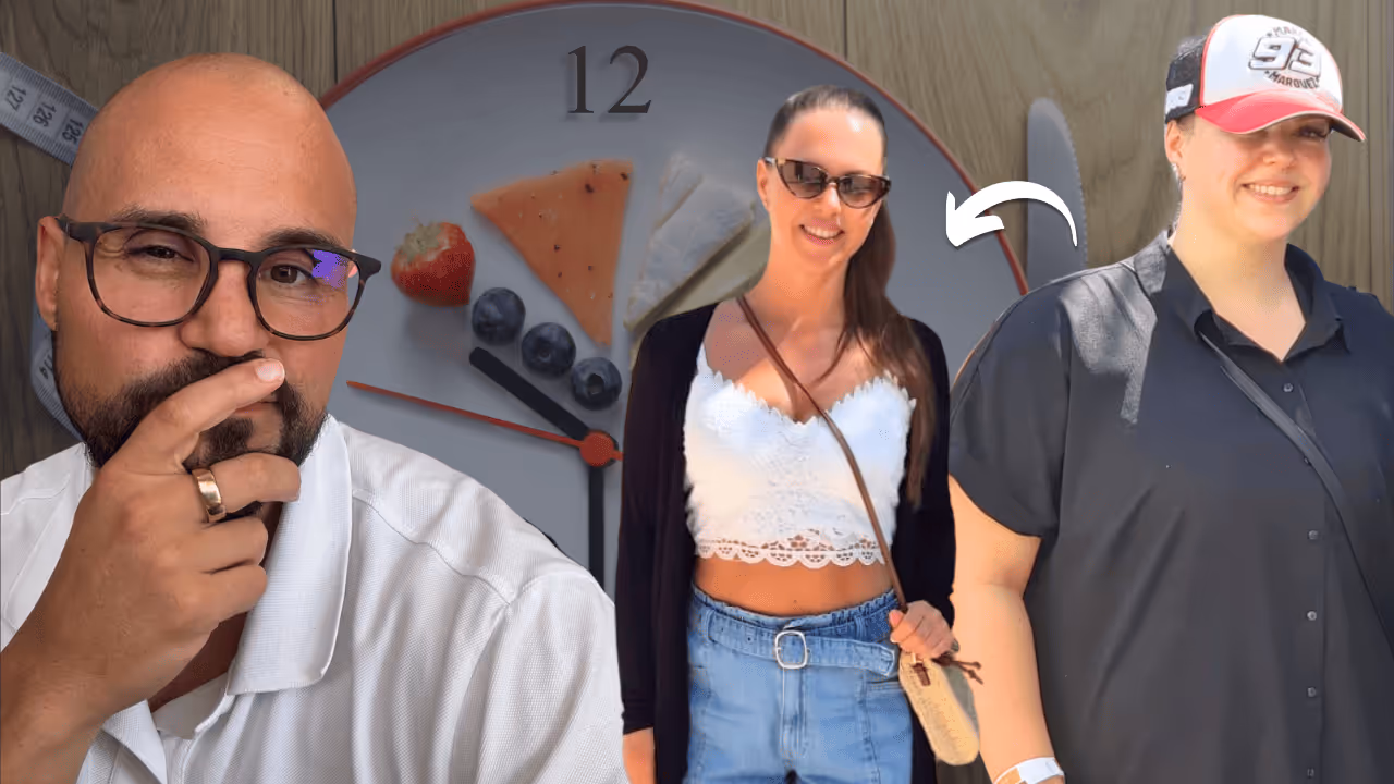 Andreas Kotte erklärt, warum die richtige Mahlzeitenfrequenz entscheidend ist, um effektiv abzunehmen – mit inspirierendem Vorher-nachher-Beispiel einer Frau, die durch strukturierte Mahlzeiten ihr Wohlfühlgewicht erreicht hat.