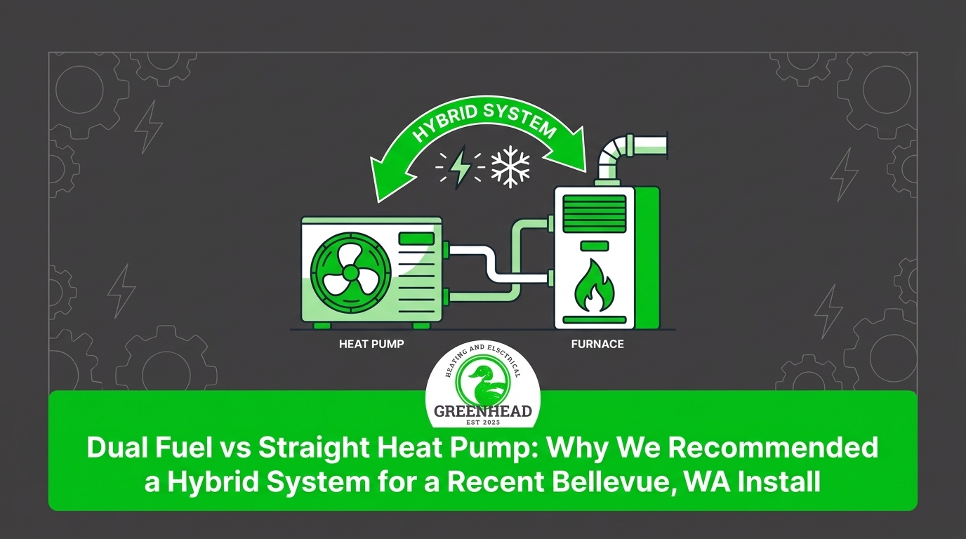Dual Fuel vs Straight Heat Pump: Why We Recommended a Hybrid System for a Recent Bellevue Install