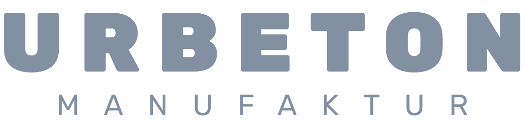 URBETON text in large bold letters with smaller word MANUFAKTUR below on black background.