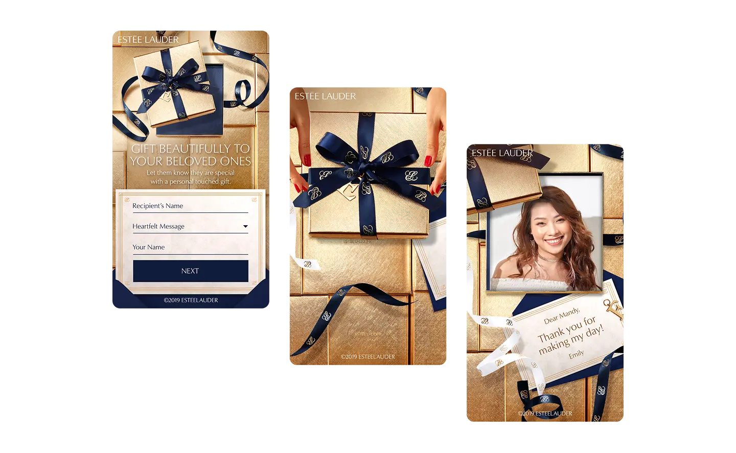 Estée Lauder personalised digital gifting experience by ULTD — project showcase 2
