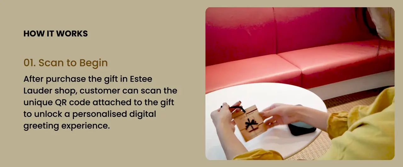 Estée Lauder personalised digital gifting experience by ULTD — project showcase 3