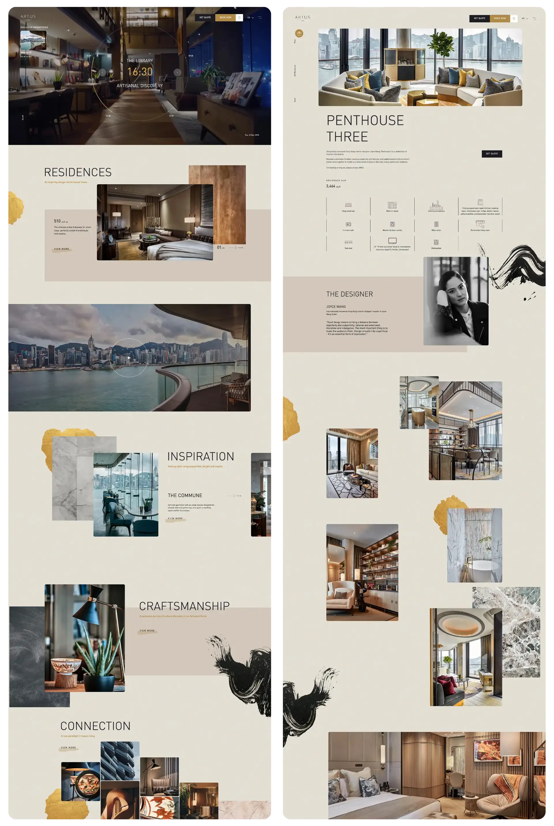 K11 ARTUS luxury hospitality website by ULTD — project showcase 3