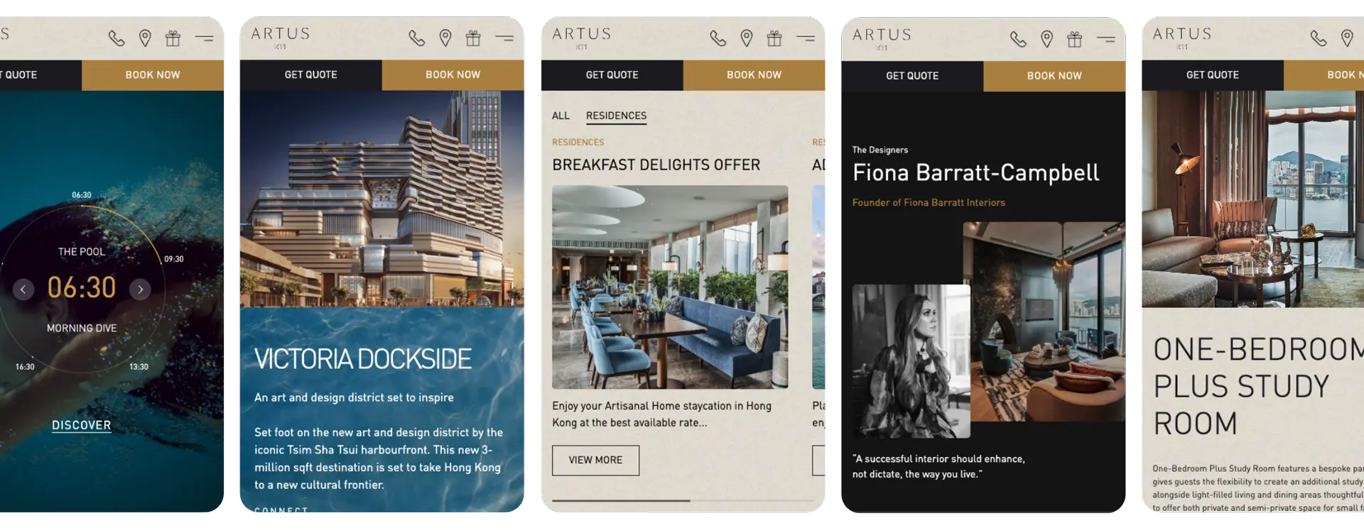 K11 ARTUS luxury hospitality website by ULTD — project showcase 5