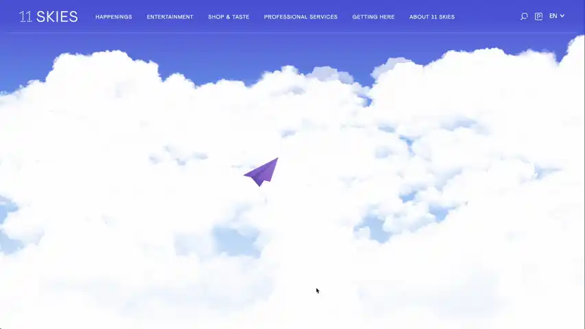 11 SKIES immersive Web3D website by ULTD