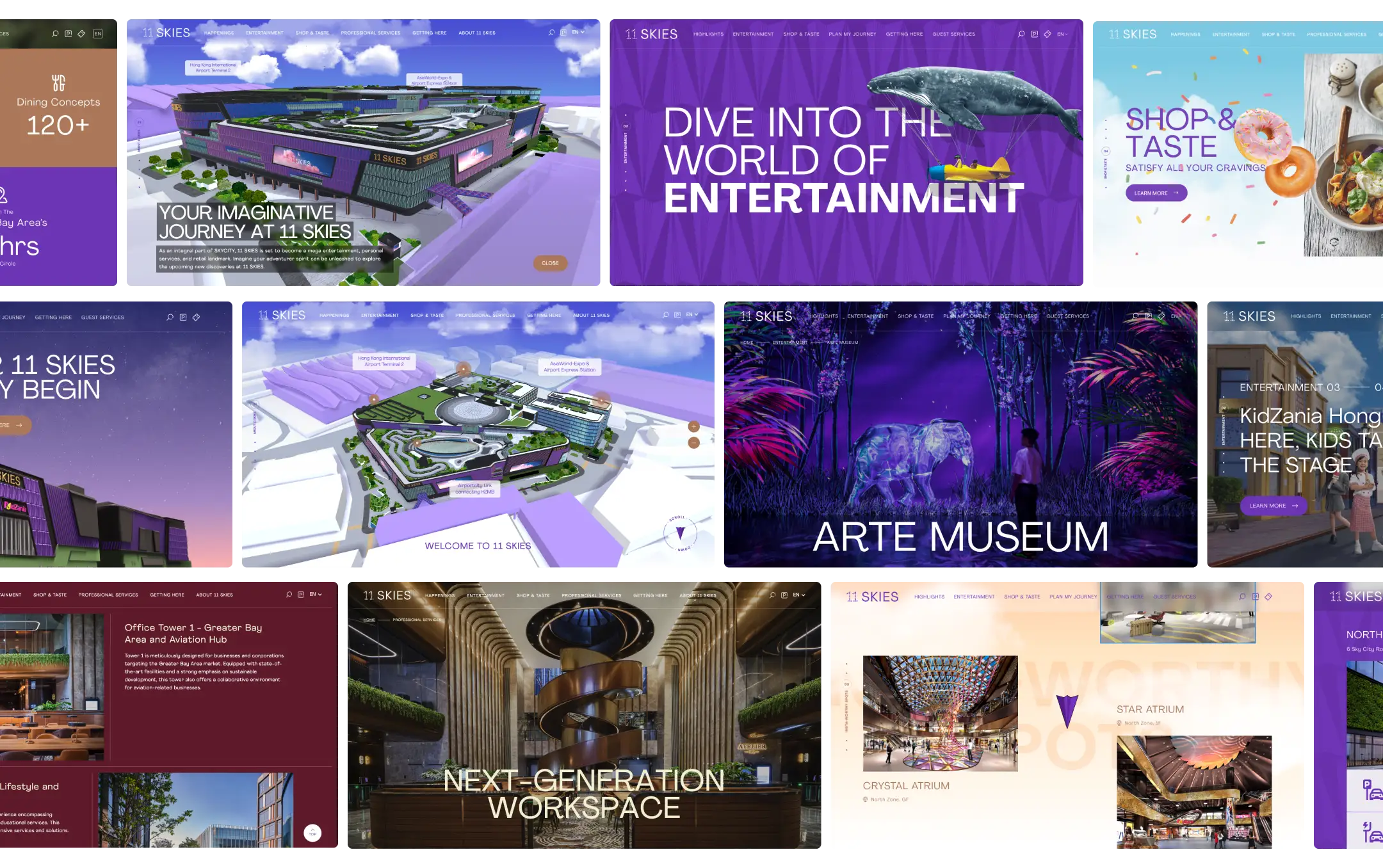 11 SKIES immersive Web3D website by ULTD — project showcase 1