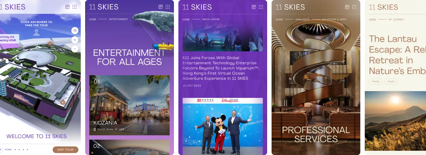 11 SKIES immersive Web3D website by ULTD — project showcase 7