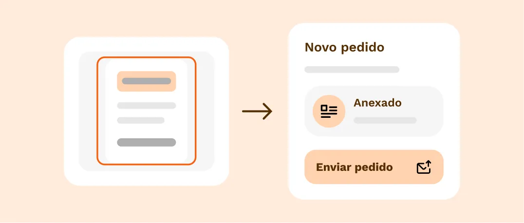 Novo pedido de reembolso com o comprovante anexado no app