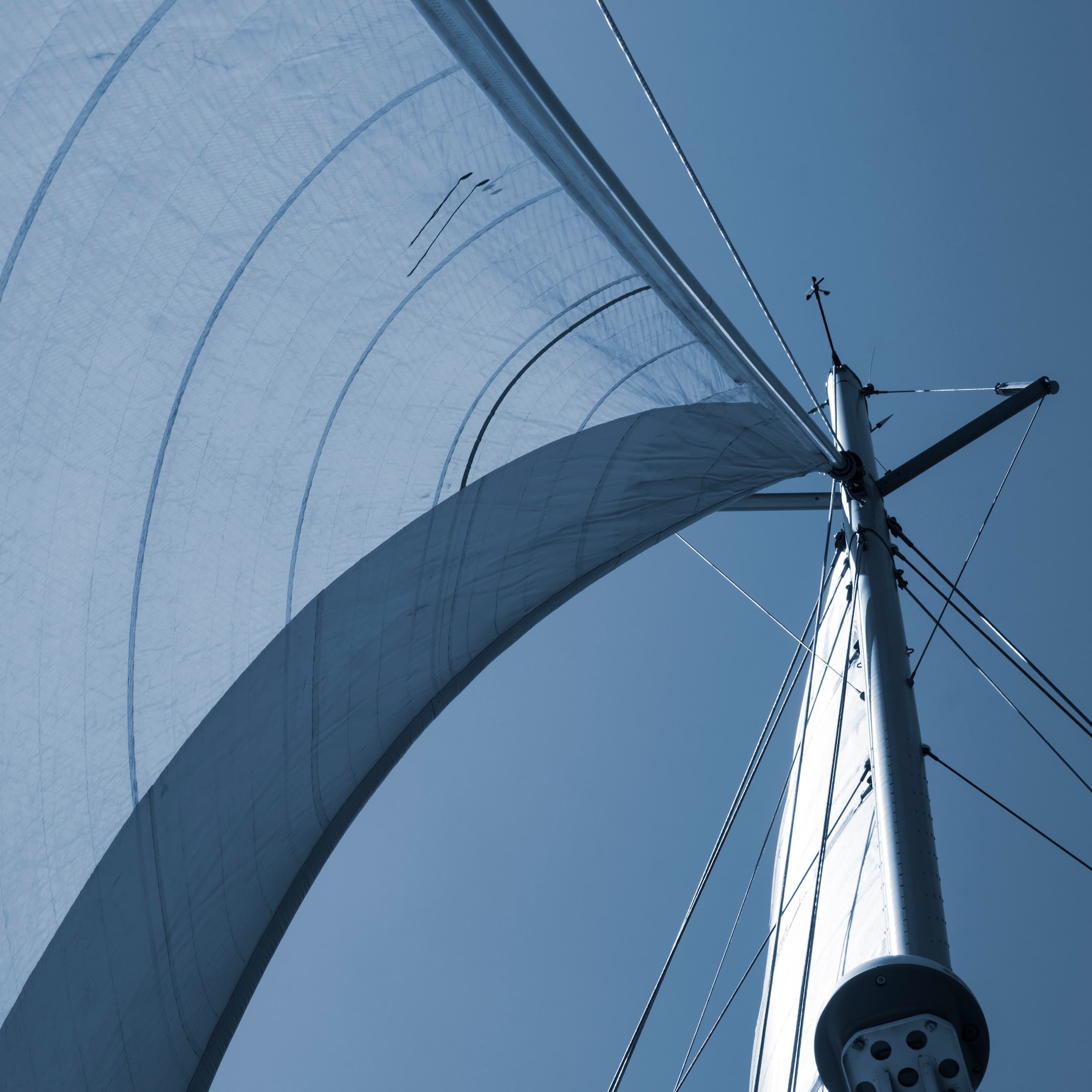 Lines of rigging and canvas — elegant geometry in sailing photography by Maison TALI.