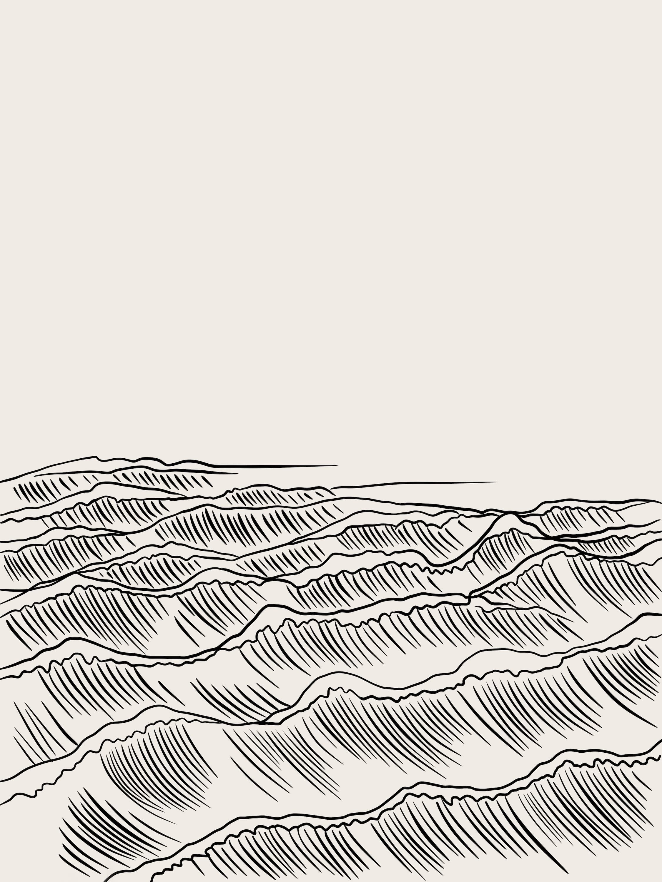 Abstract wave illustration inspired by Japanese Hamonshu — fine art print by Maison TALI.