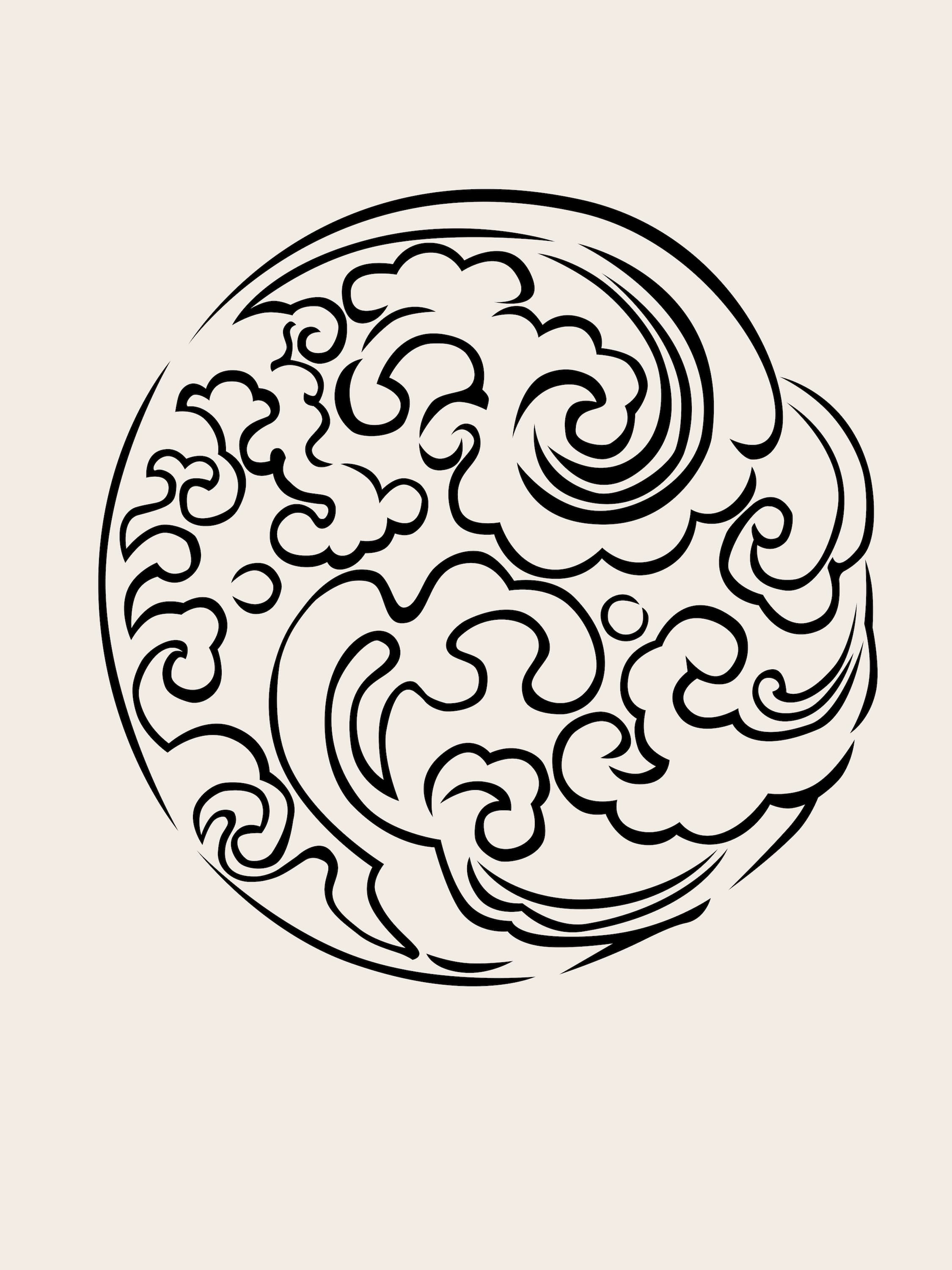 Traditional Japanese wave motif translated into modern illustration — Maison TALI’s Waves Reimagined series.