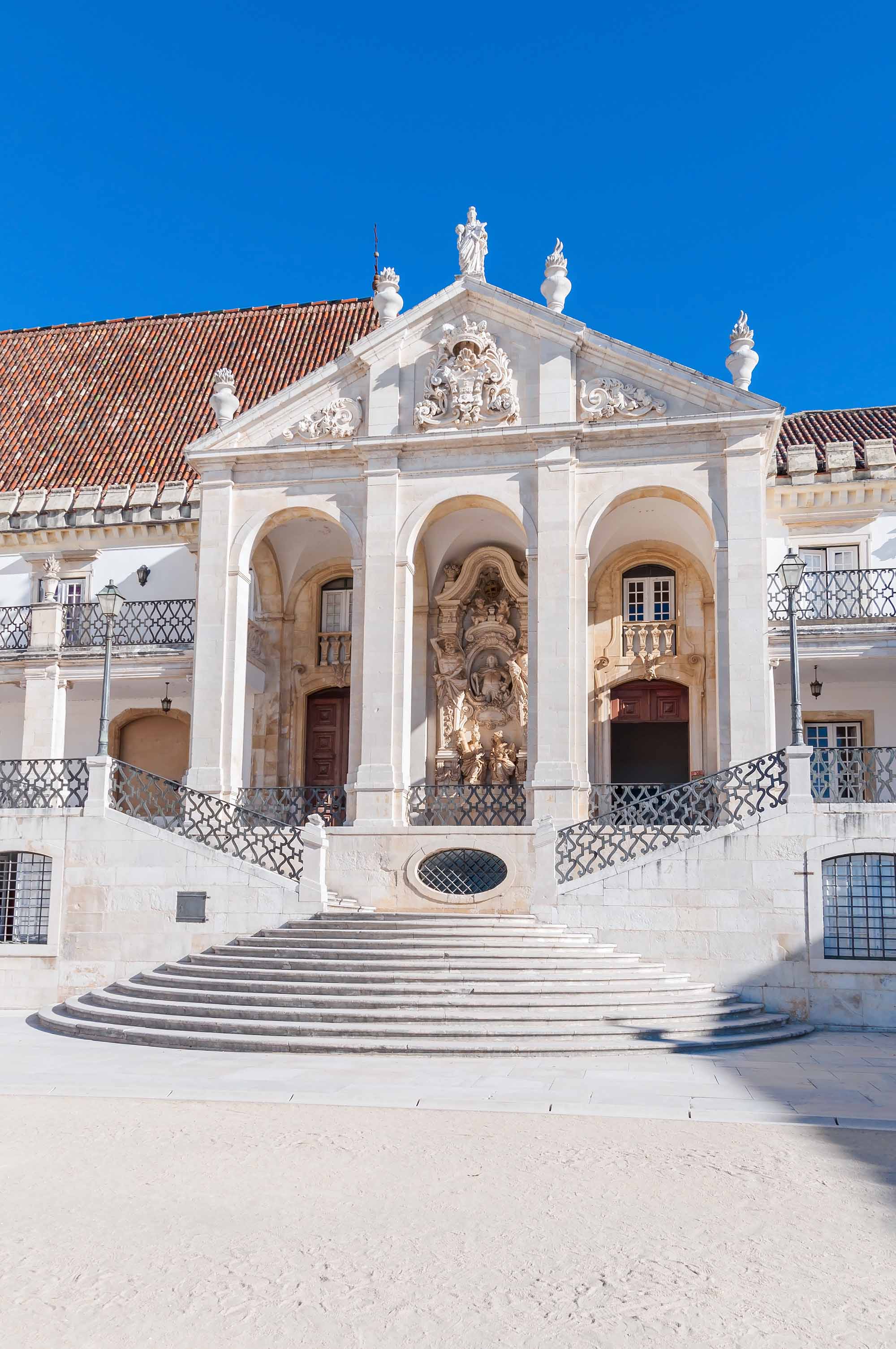 Decorative entrance to the Coimbra University in Portugal