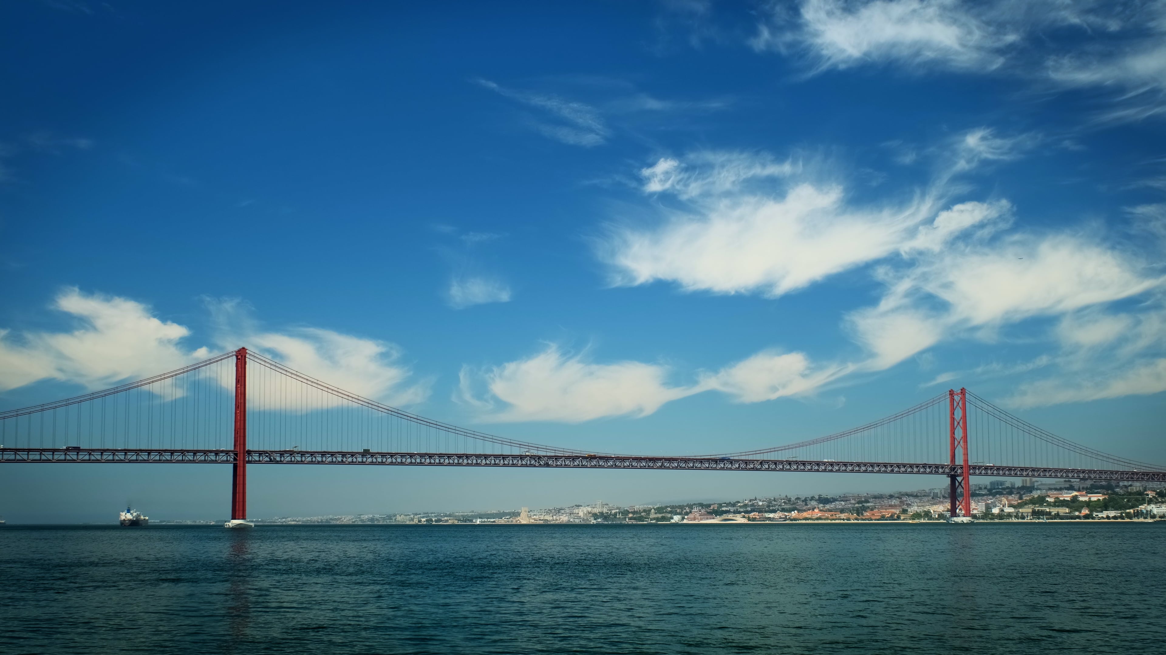 25 de Abril suspension bridge in Lisbon, Portugal
