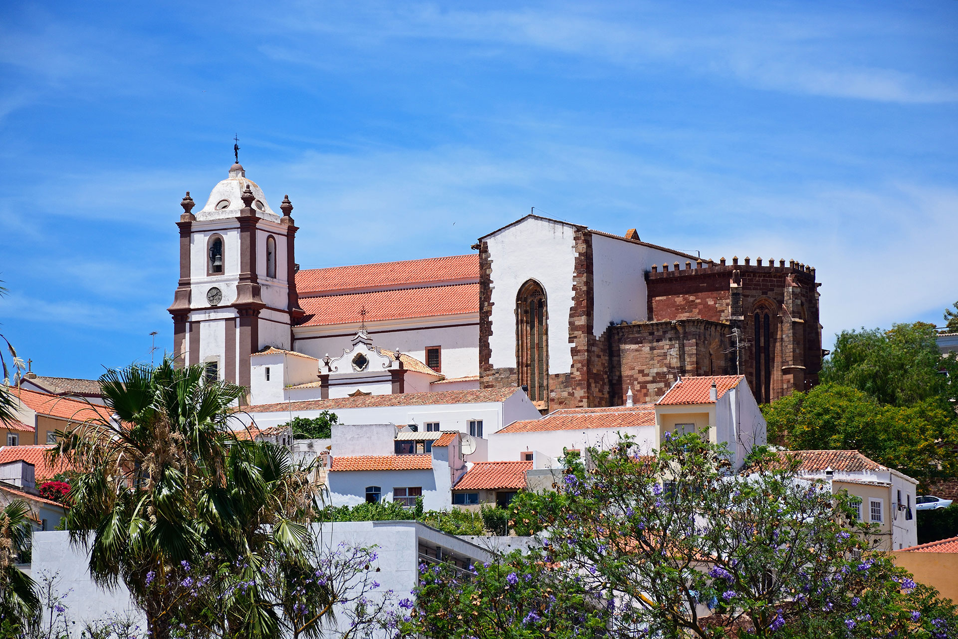 View of Silves historic Gothic cathedral, considered one of southern Portugal's most important landmarks