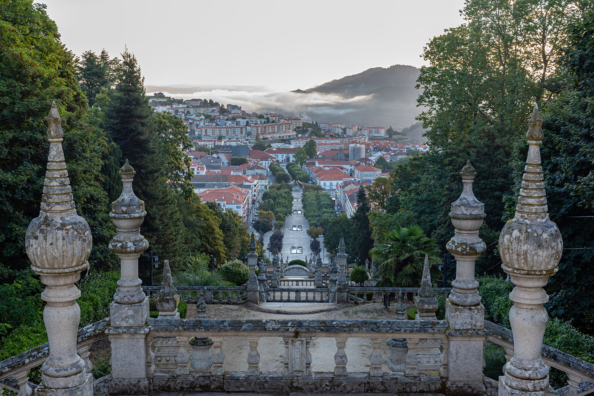 City overview from the town's famous Sanctuary of Nossa Senhora dos Remedios staircase