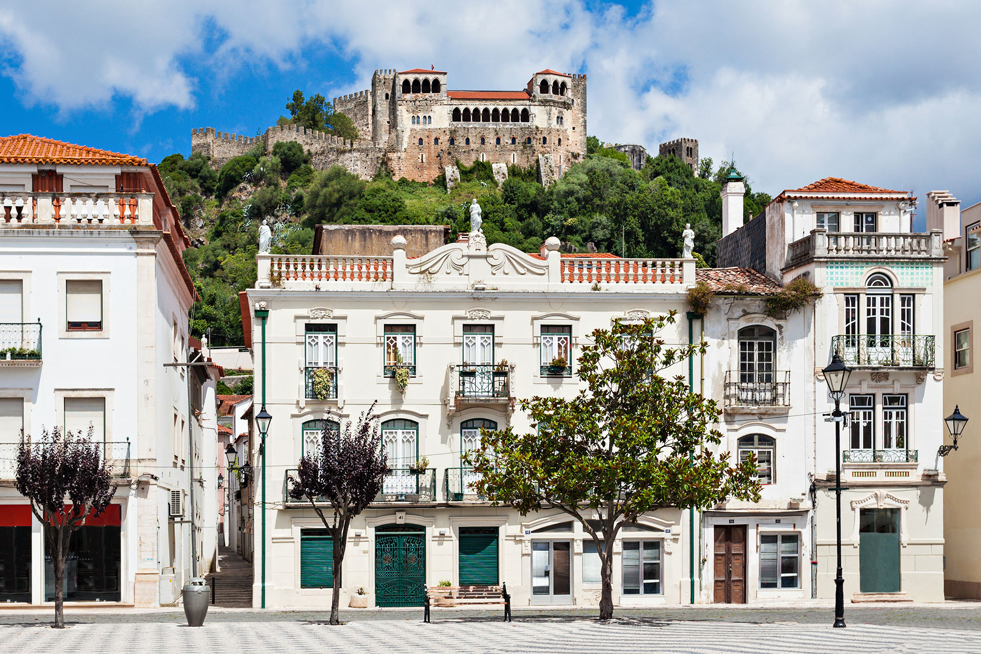 Central square in Leira Portugal