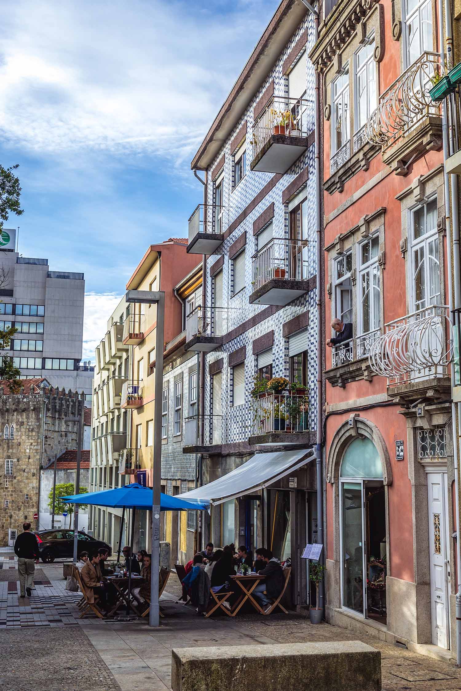 Buildings on Miguel Bombarda street in Massarelos area of Porto
