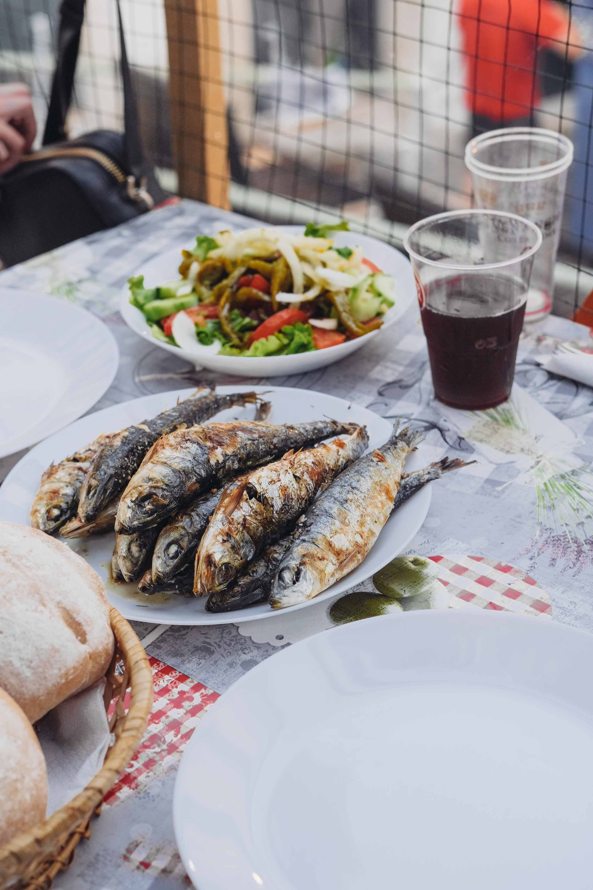 Traditional cuisine served in a local restaurant in Alfama