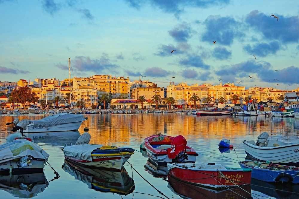 A popular marina in the Algarve Portugal