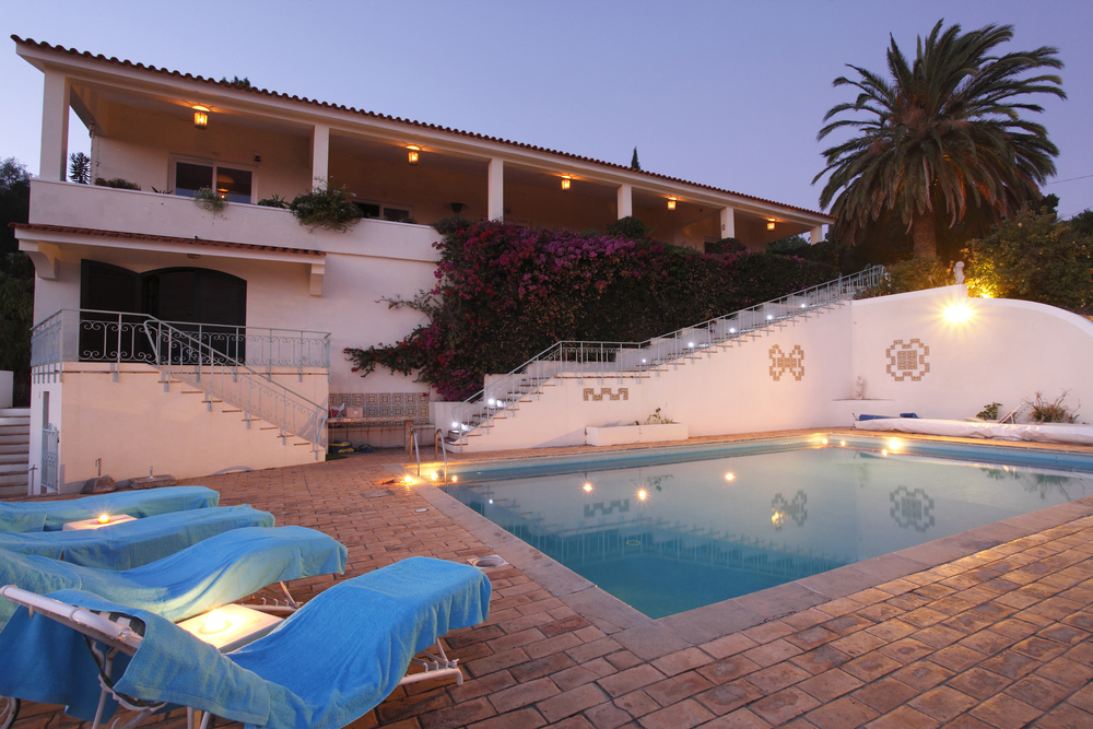 A modern residence with swimming pool