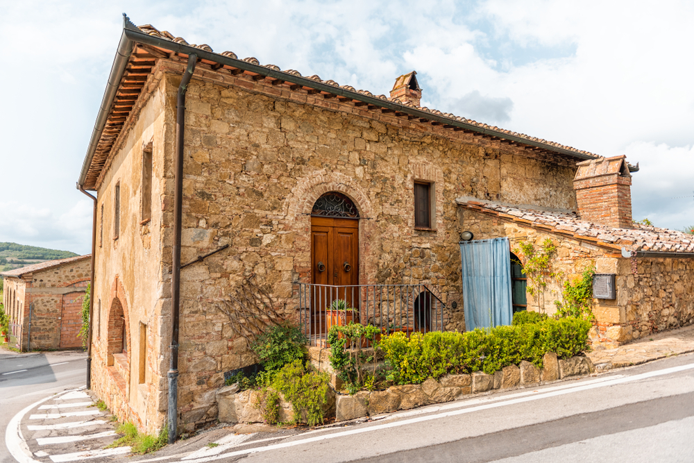 Countryside stone house in village