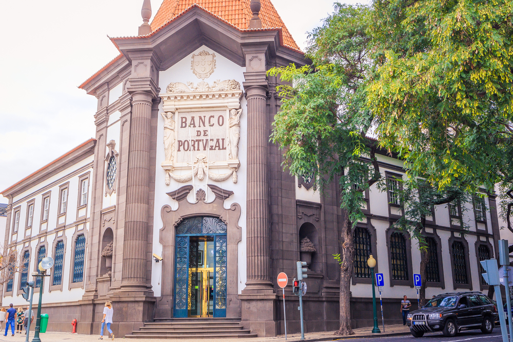 Outside view of Banco de Portugal