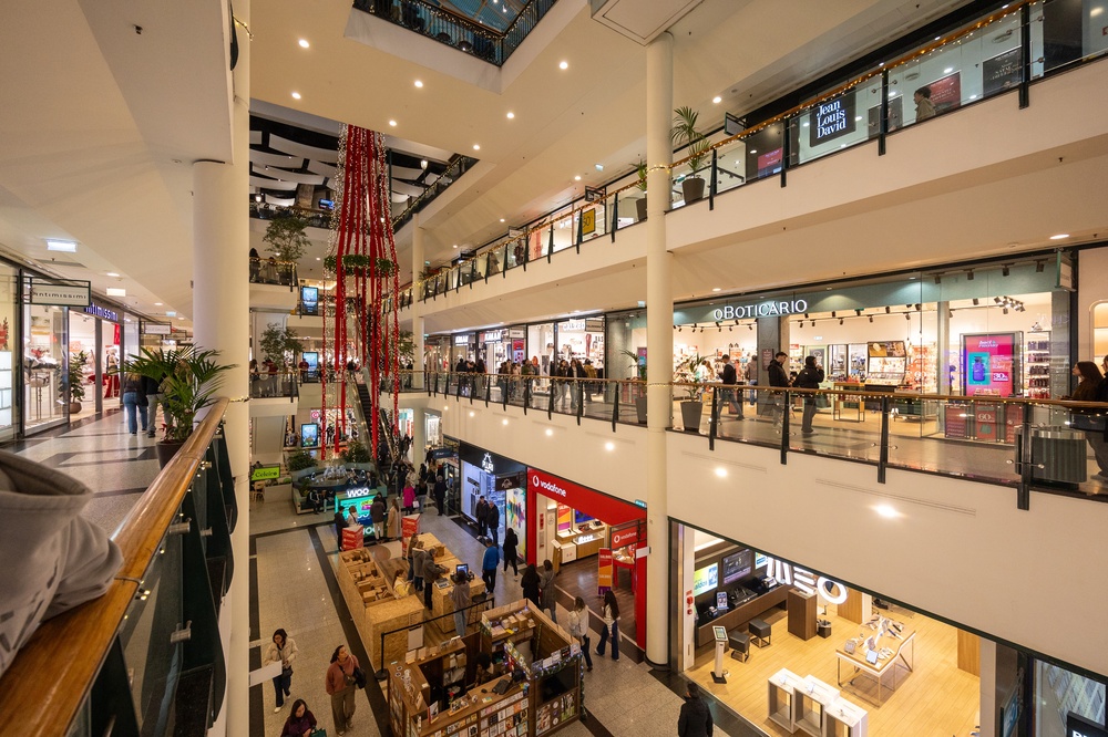 Modern shopping mall in Portugal