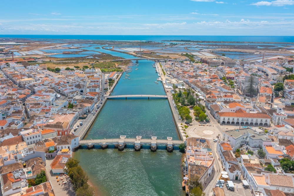 Aerial view of Tavira in Portugal's Algarve