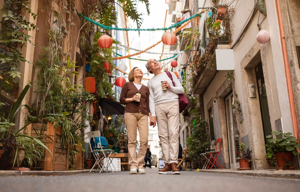 Retired couple exploring Portugal