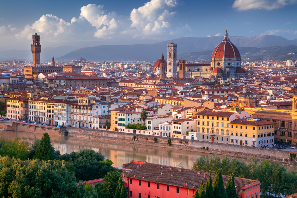 Aerial view of Florence in Italy