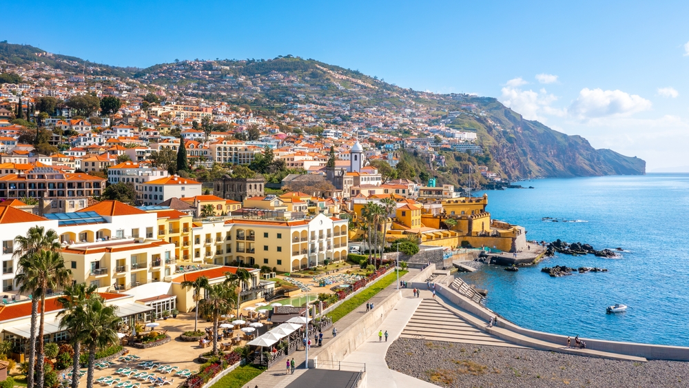 Funchal in Madeira, view of the coast