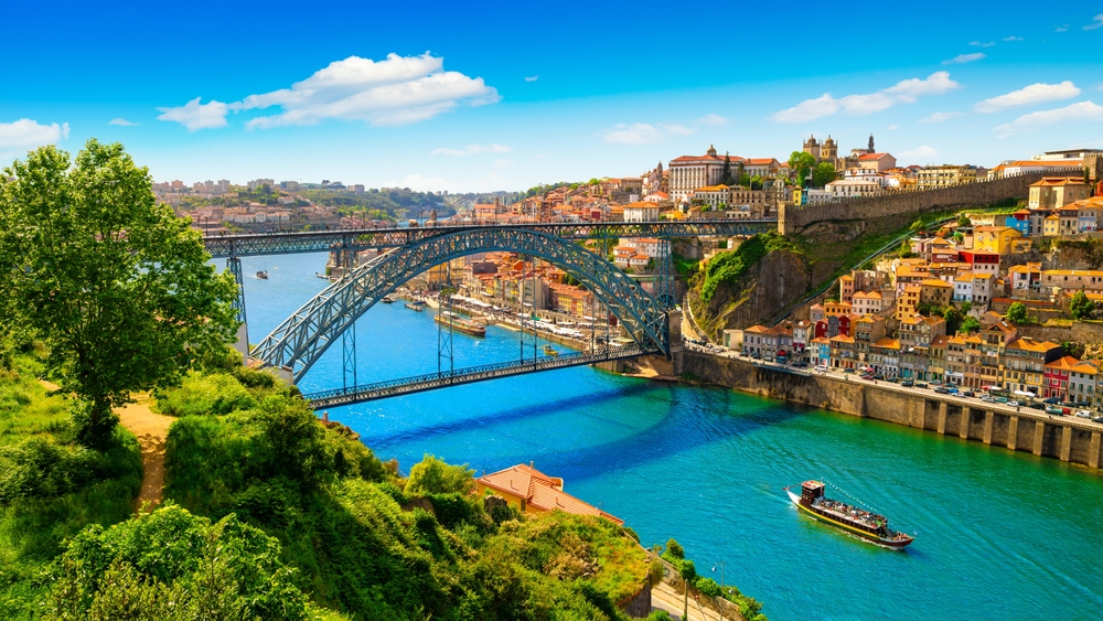 The city of Porto and the river douro in Portugal