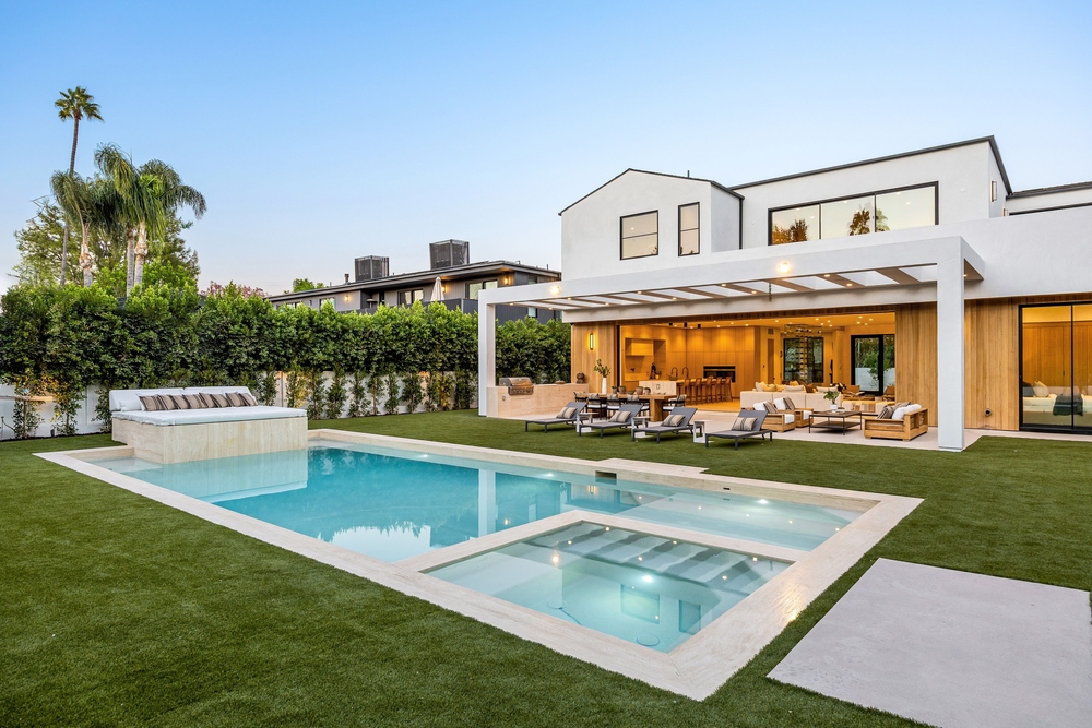 Luxury modern home in Portugal with swimming pool and open plan interior