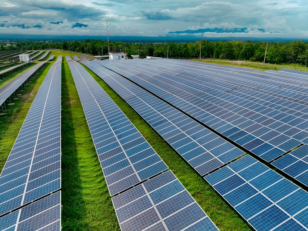 Solar panel fields in Portugal for clean energy transition