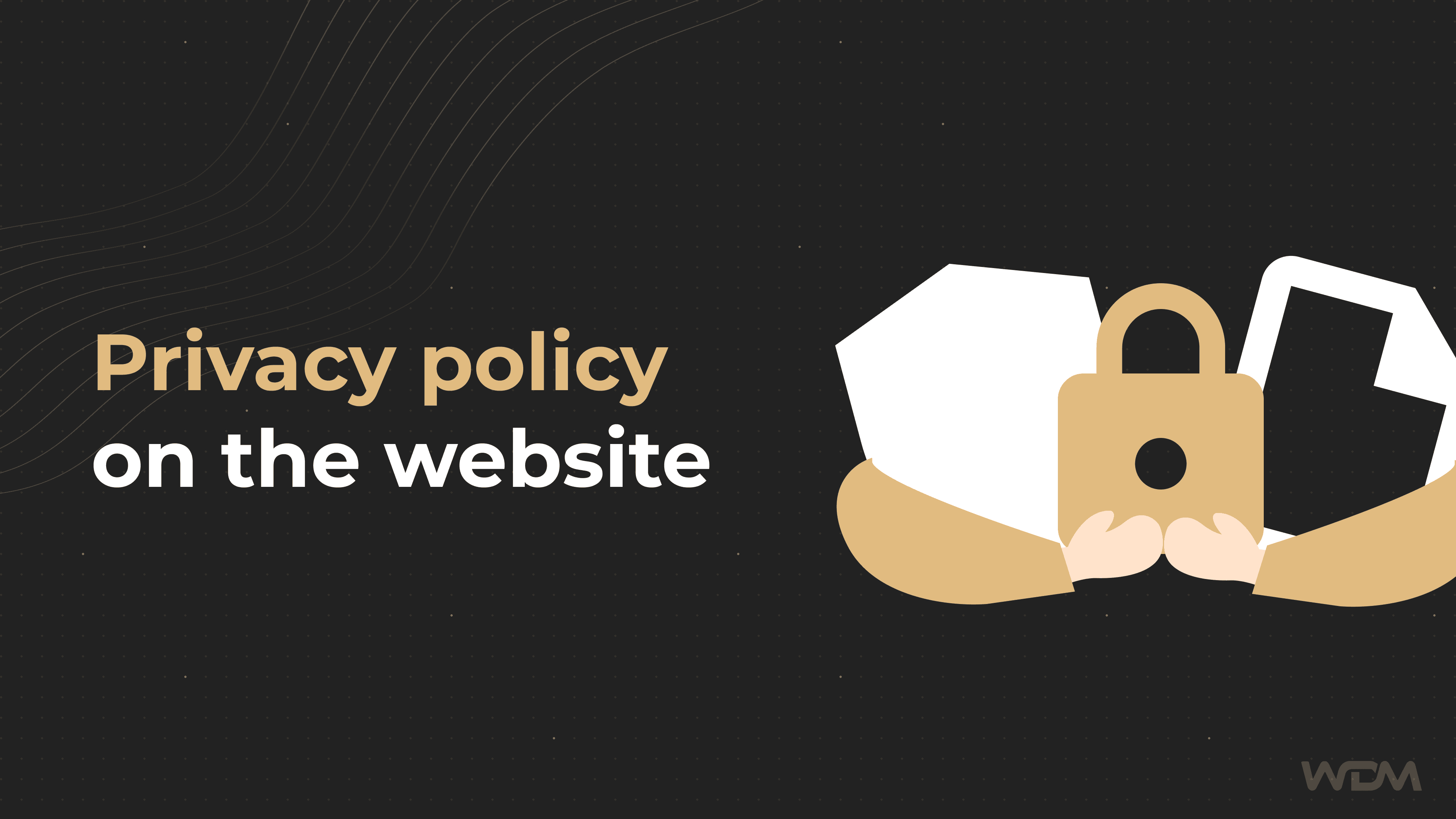 E-Commerce article thumbnail with the caption "Privacy policy on the website"