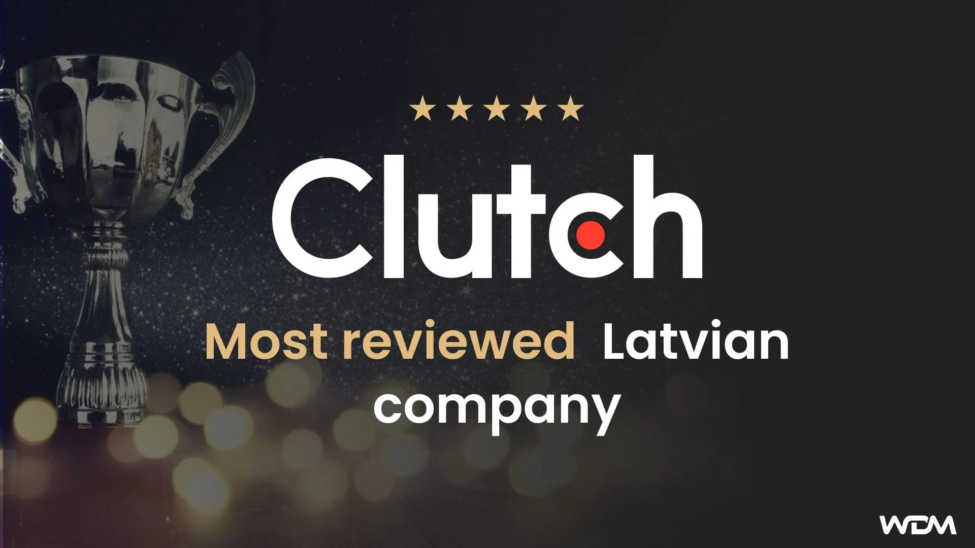 E-Commerce article thumbnail with the captions "Clutch", "Most reviewed Latvian company"