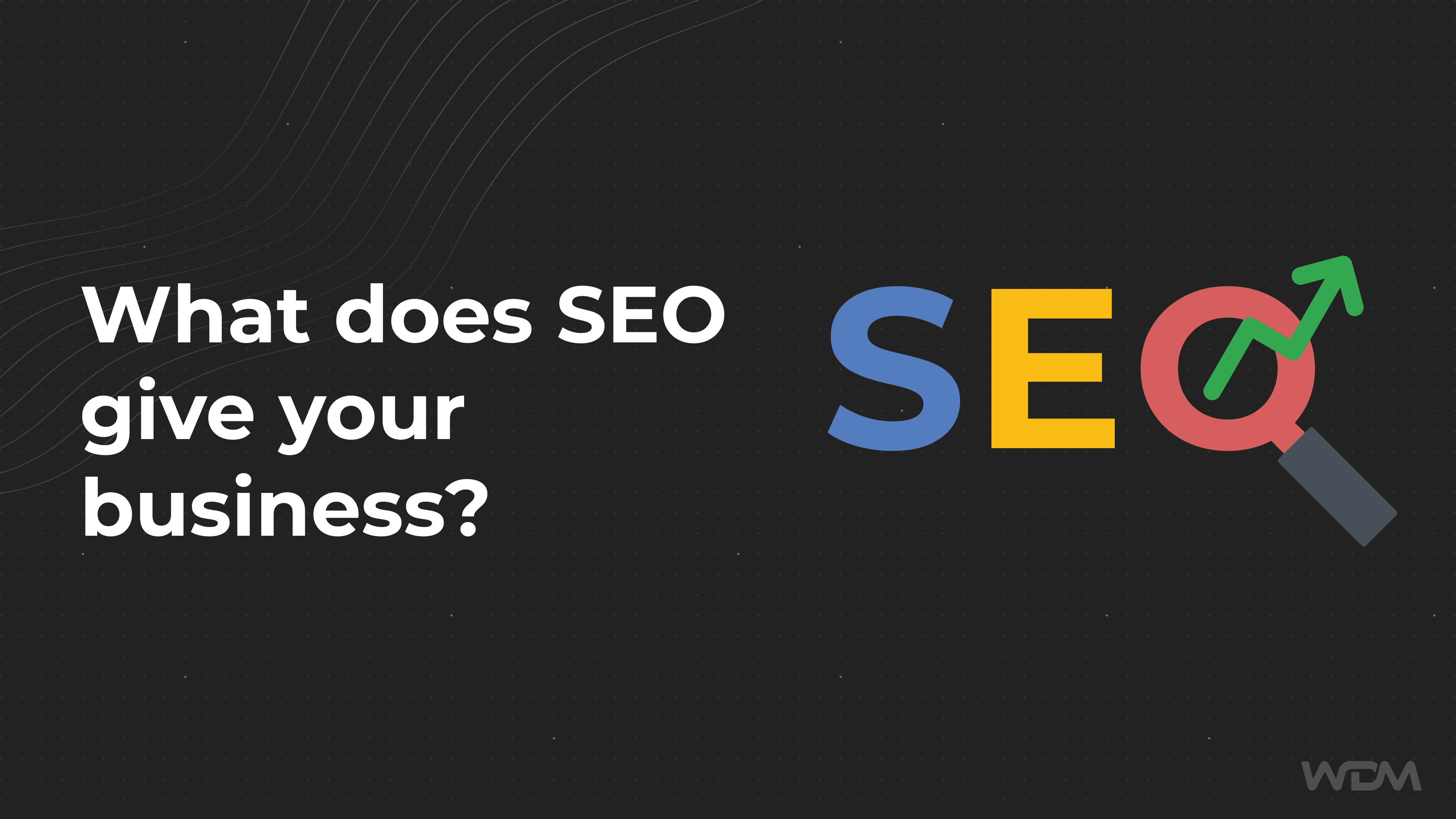 E-Commerce article thumbnail with the caption "What does SEO give your business?"
