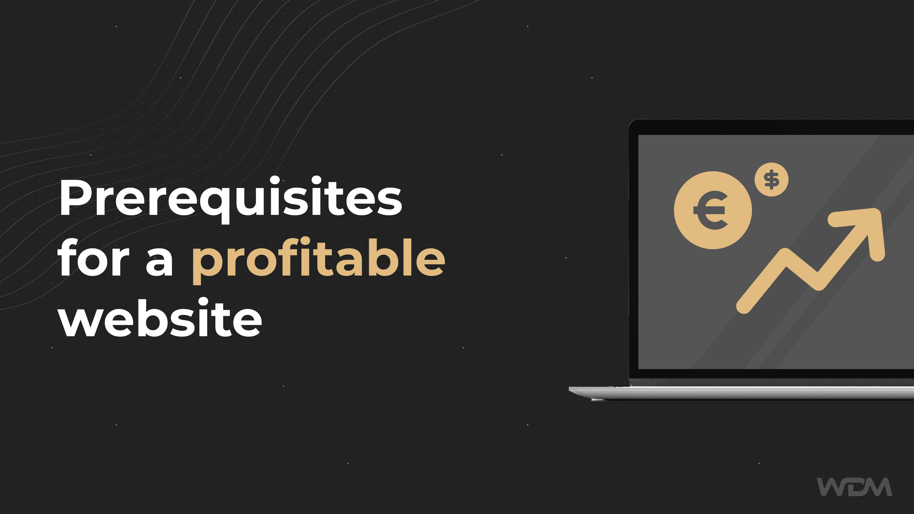 E-Commerce article thumbnail with the caption "Prerequisites for a profitable website"