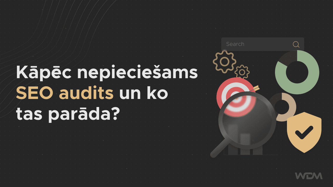 E-komercijas raksta attēls ar tekstu "Kāpēc nepieciešams SEO audits un ko tas parāda?"