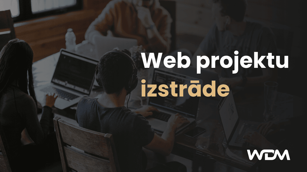 E-komercijas raksta attēls ar tekstu "Web projektu izstrāde"