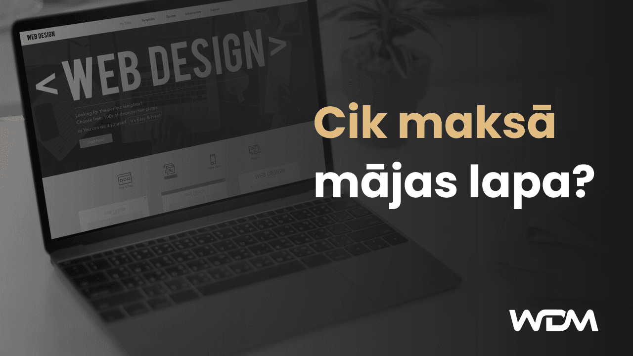 E-komercijas raksta attēls ar tekstu "Cik maksā mājas lapa?"