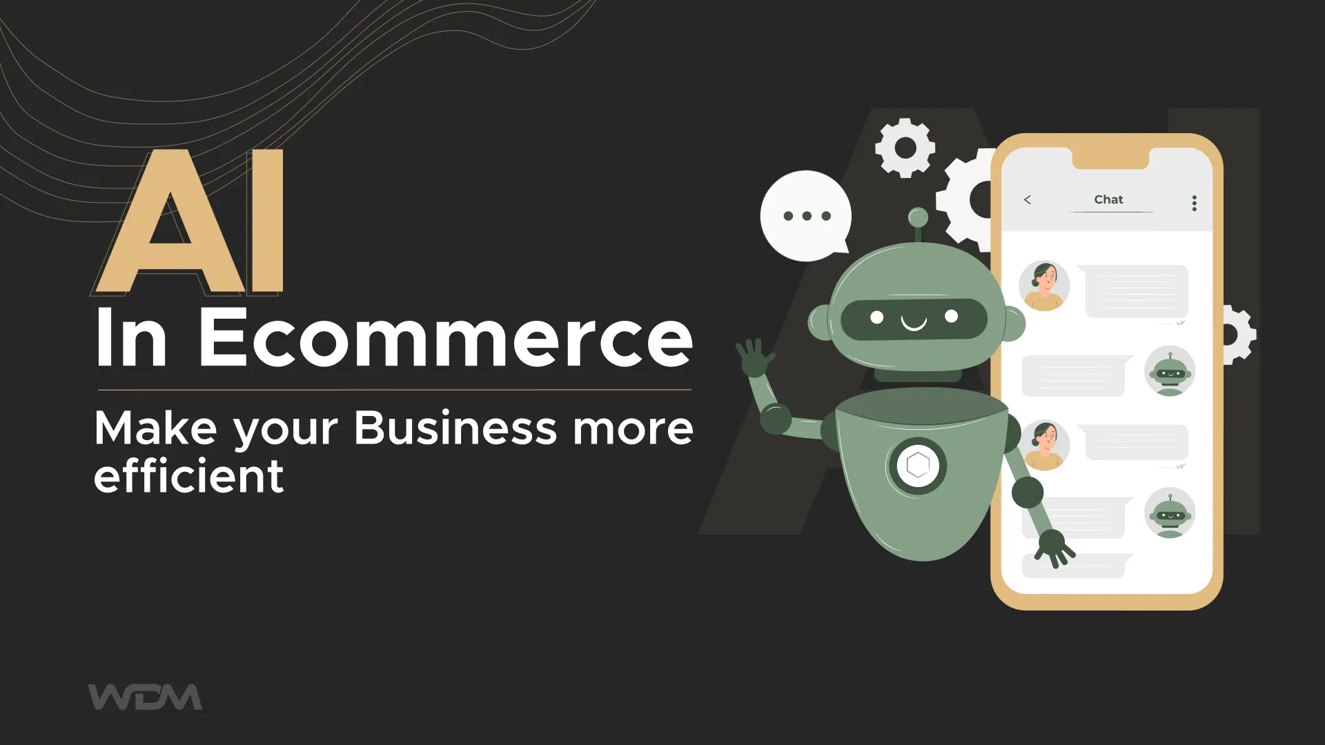 E-commerce article thumbnail with the caption "AI in Ecommerce: Make your Business more efficient"