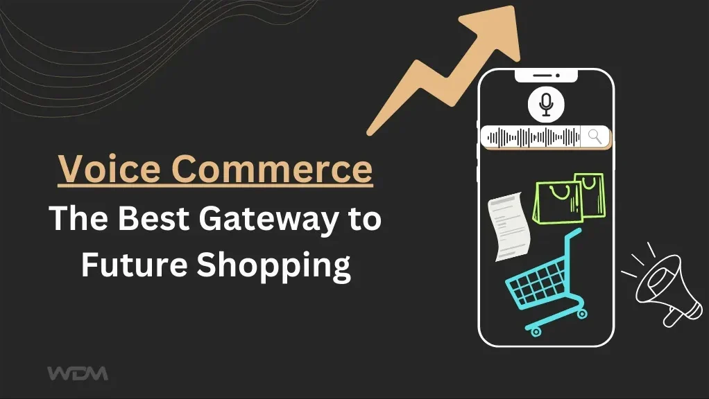 E-commerce article thumbnail with the caption "Voice Commerce: The Best Gateway to Future Shopping"
