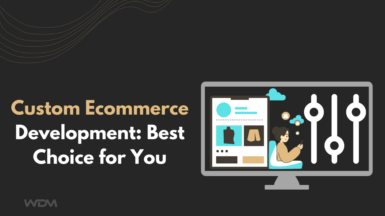 E-commerce article thumbnail with the caption "Custom Ecommerce Website Development: Best Choice for You"
