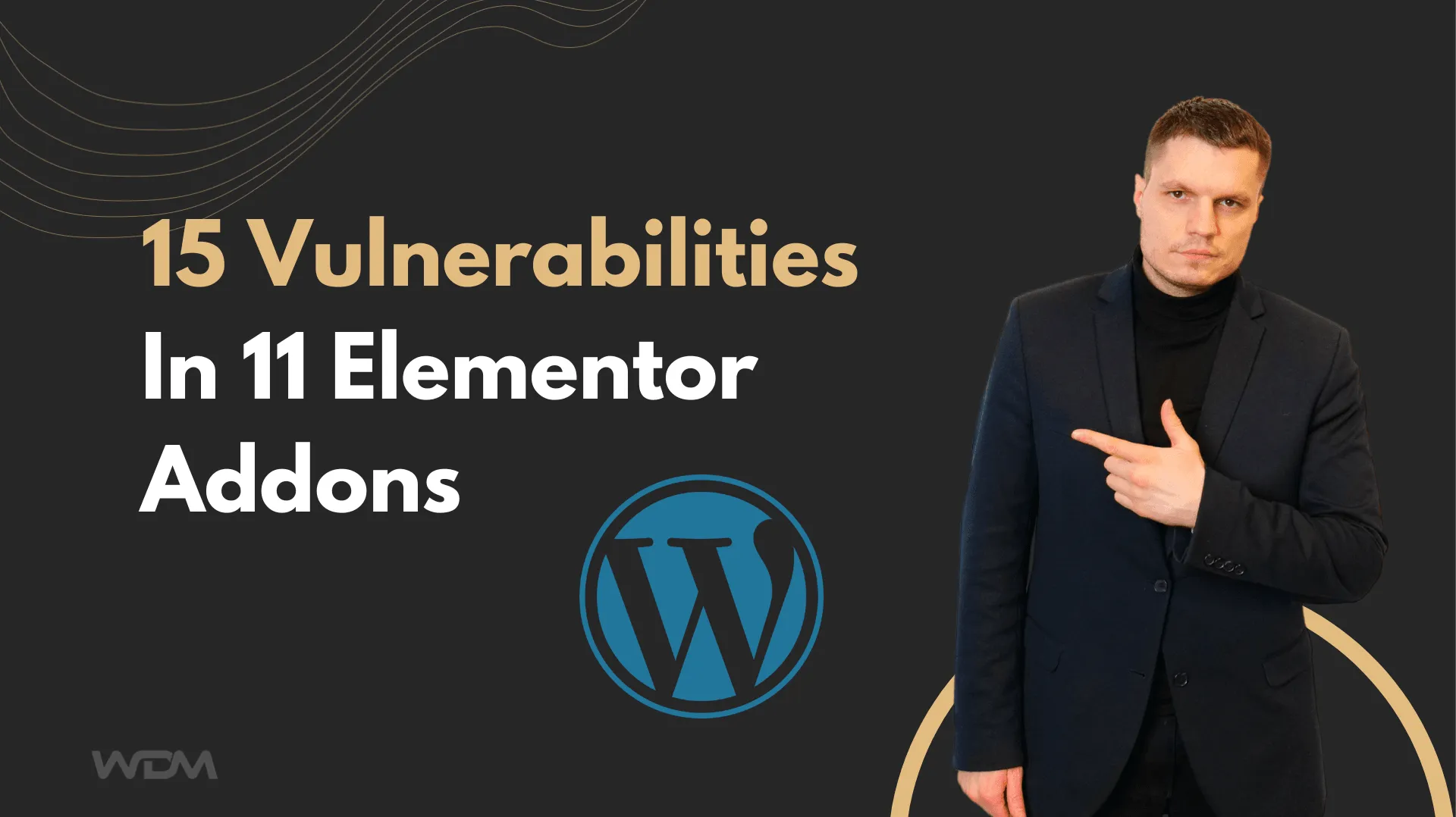 E-commerce article thumbnail with the caption "15 Vulnerabilities in 11 Elementor Addons"