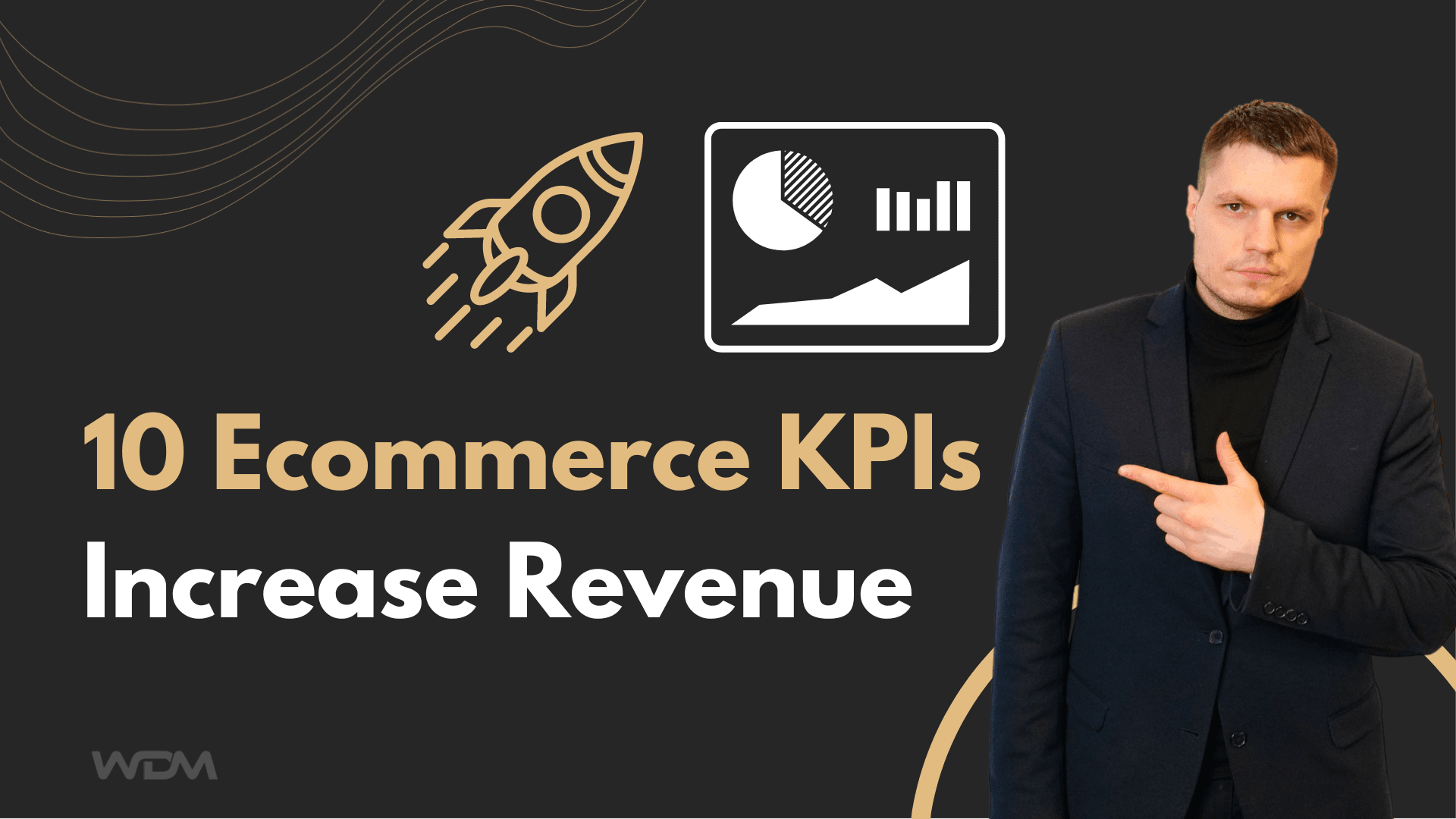 E-commerce article thumbnail with the caption "10 Ecommerce KPIs to Increase Revenue"