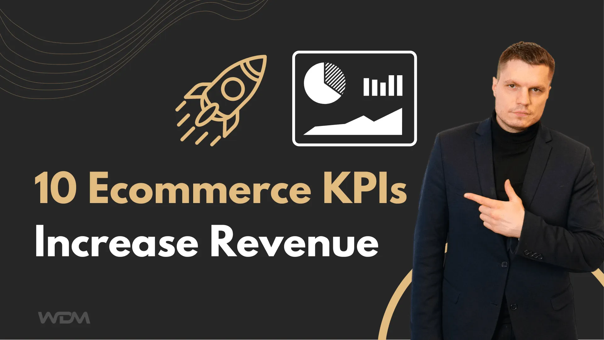 E-commerce article thumbnail with the caption "10 Ecommerce KPIs to Increase Revenue"