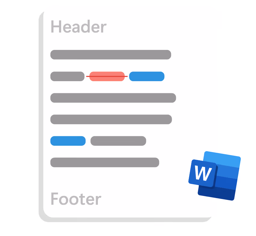 Edit Tariffs in Microsoft Word illustration.