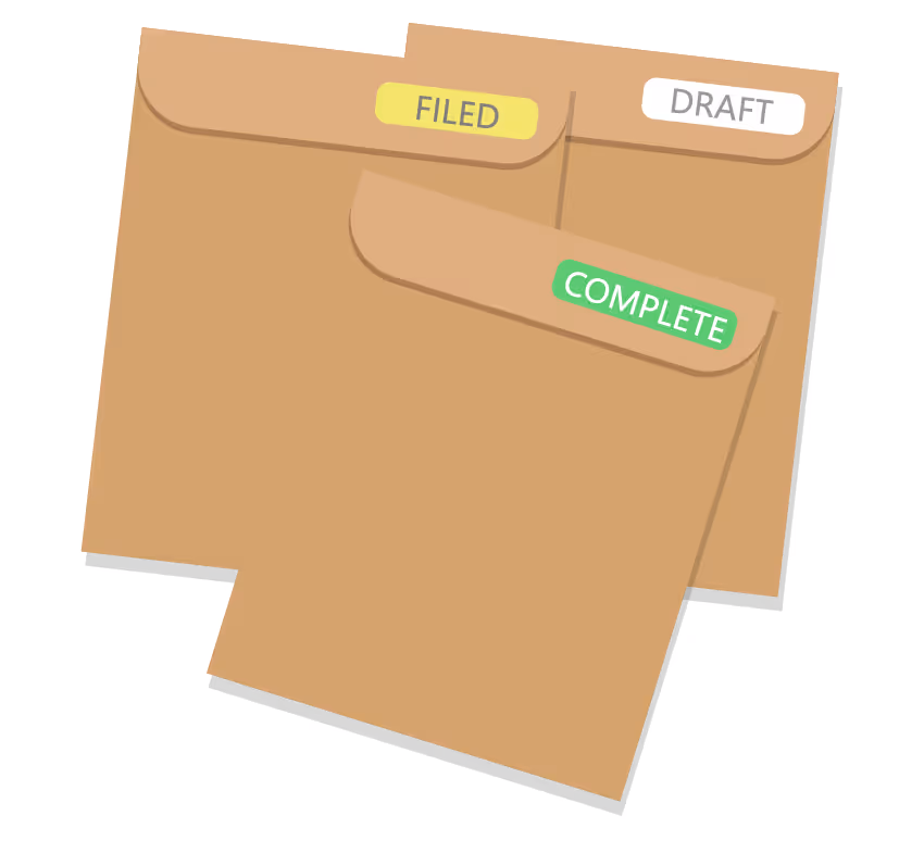 Track the progress of filings illustration.